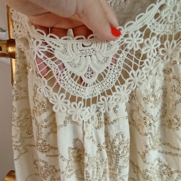 Macrame Sequin Boho Top - Picture 5 of 15